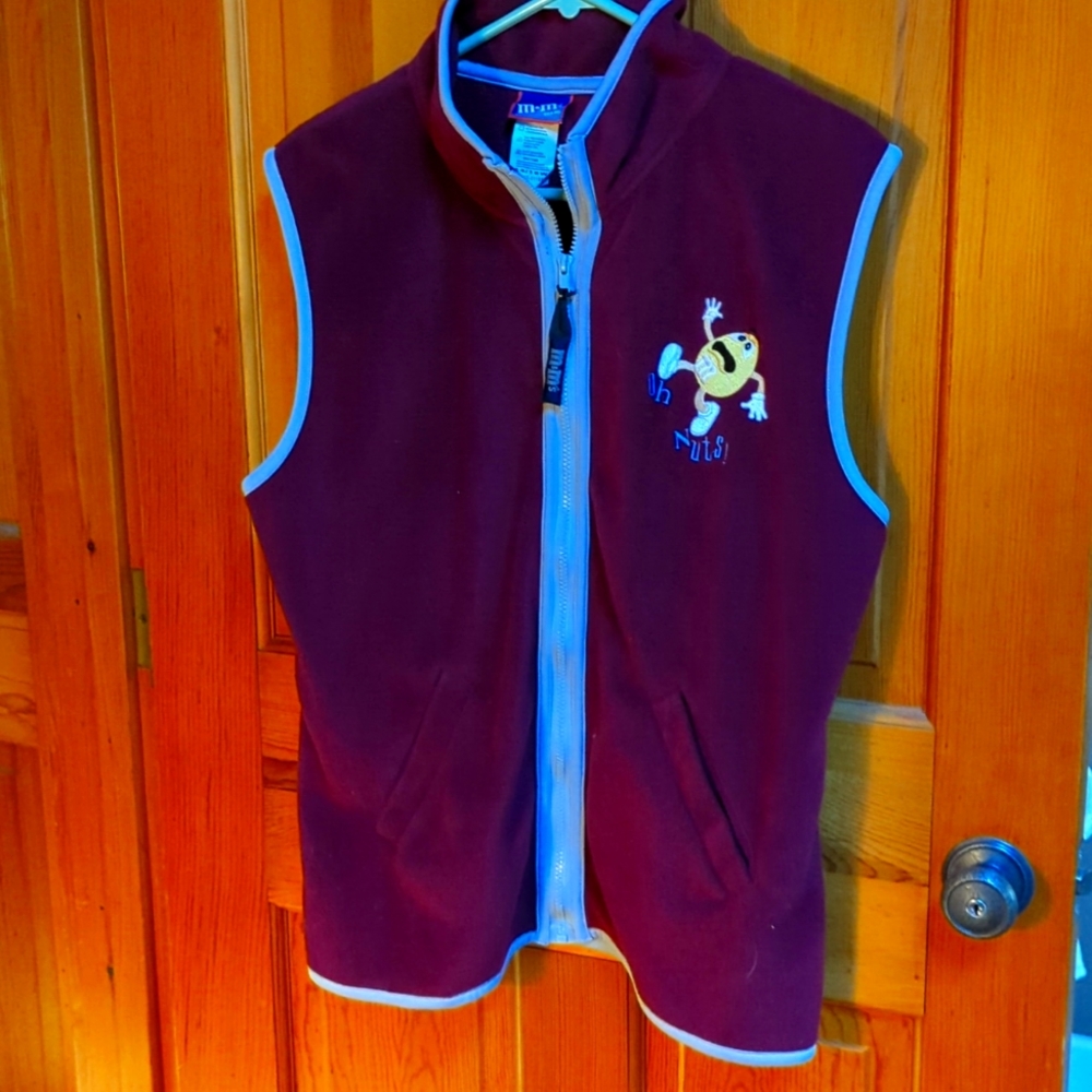 M&M brand fleece vest